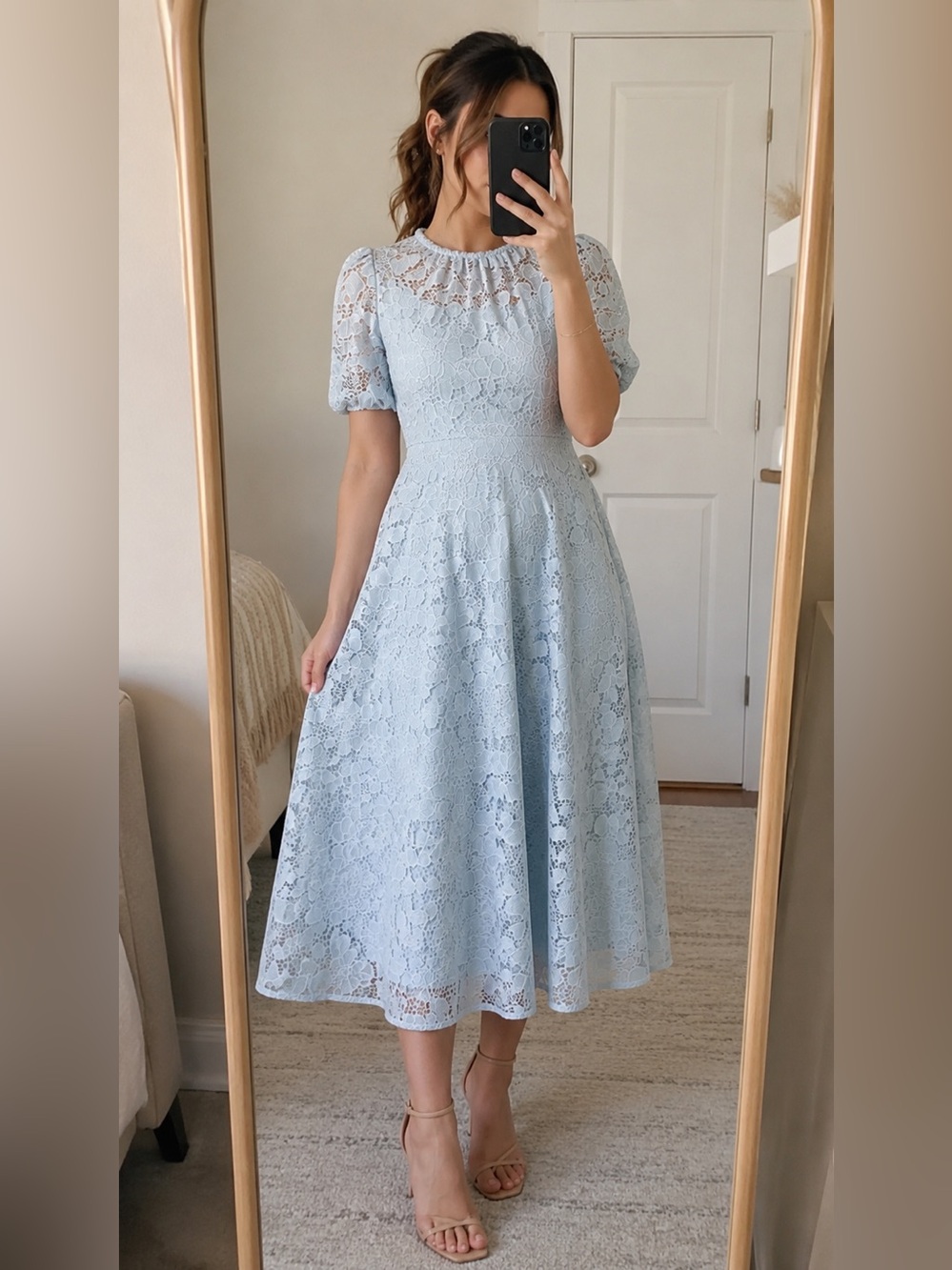 Forever New  A-Line Puff Sleeve Dress